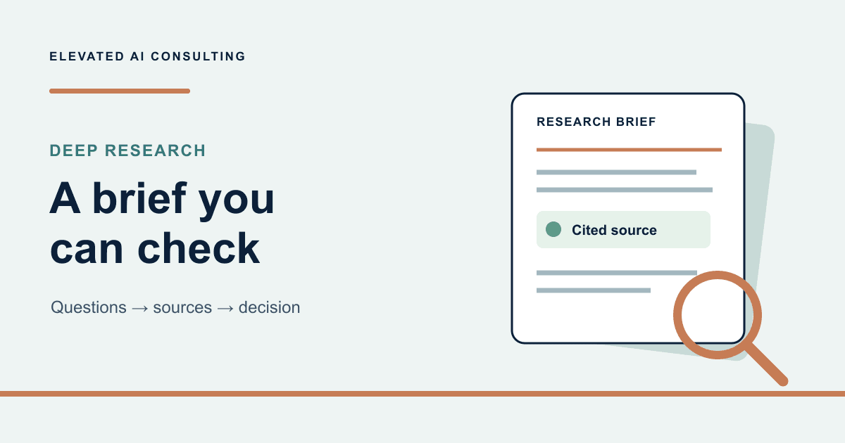 ChatGPT Deep Research: Build a Business Brief You Can Check